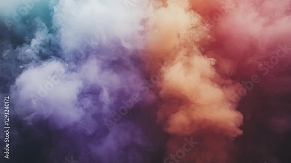 Obraz Colorful Smoke Clouds in Studio