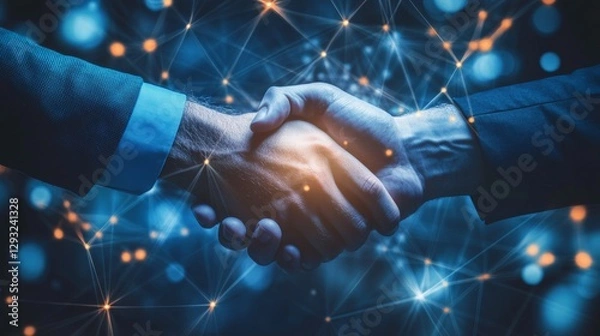 Fototapeta Tech helps companies connect and do business with each other. It's changing how B2B companies interact, driving innovation and new strategies.