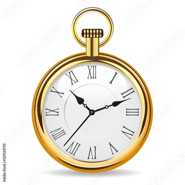 Obraz mechanical pocket watch in gold body