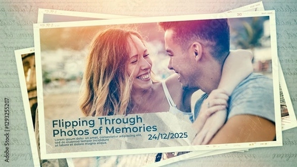 Obraz Flipping Through Photos of Memories