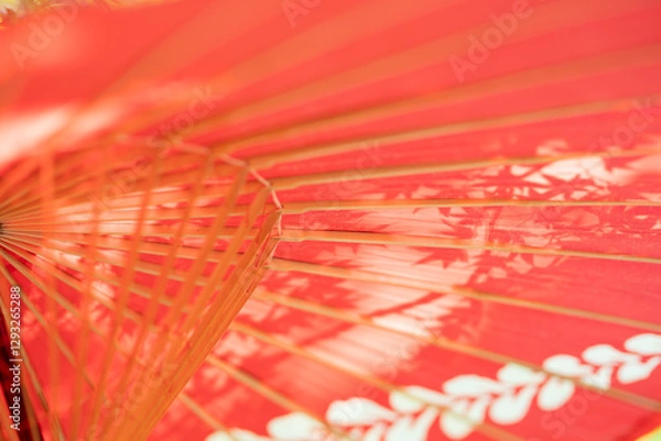 Obraz red japanese fan