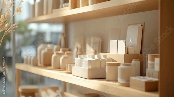 Obraz ミニマルデザインの雑貨店