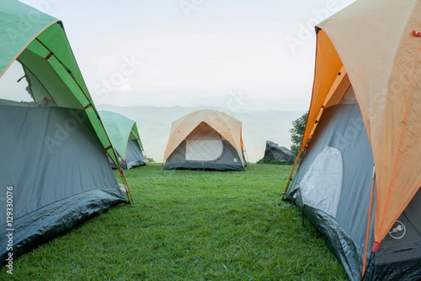 Fototapeta View between tent