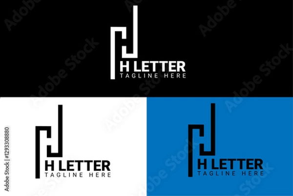 Obraz Modern H Logo designs concept vector, Arrow logo designs concept
