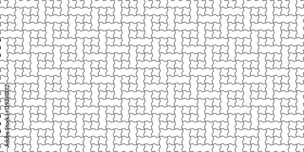Obraz Zig zag paving blocks. Seamless landscape interlocking herringbone brick texture in vector. Digital and print background wallpaper visual material.	