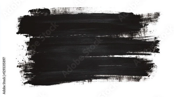 Obraz Abstract Black Paint Strokes - A Modern Graphic Design Element
