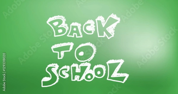 Obraz Image of back to school text over green background
