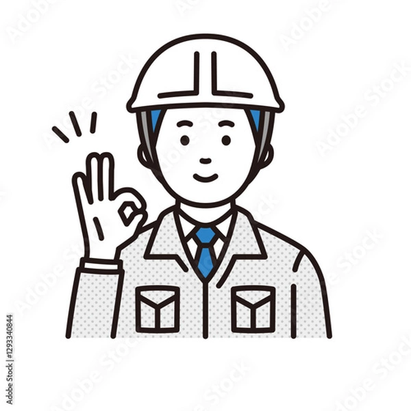 Fototapeta OKサインを出す作業員