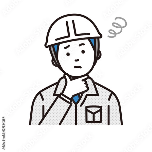 Fototapeta 悩む作業員