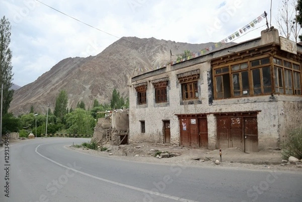 Obraz インド　ラダック　郊外の風景