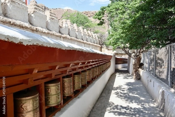 Obraz インド　ラダック　マニ車
