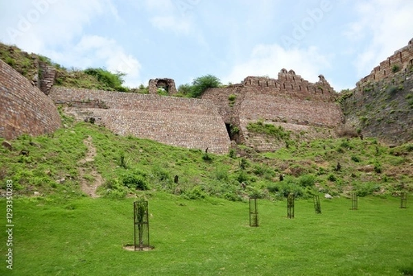 Obraz インド　ニューデリー　トゥルガーバード　公園