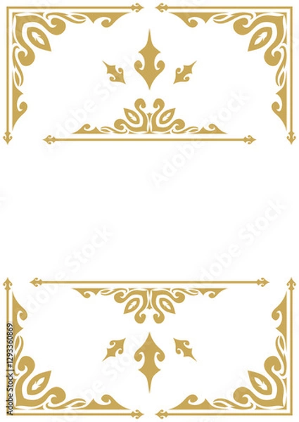 Fototapeta Vintage ornamental frame and border design.