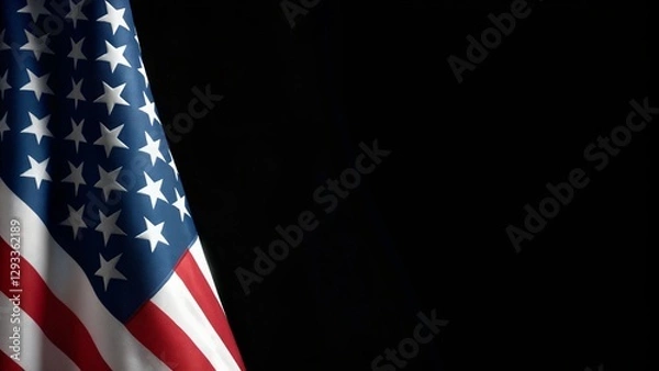 Obraz USA flag background. United States of America celebrates armed forces on november 11th. Vintage American flag on a chalkboard with space for text