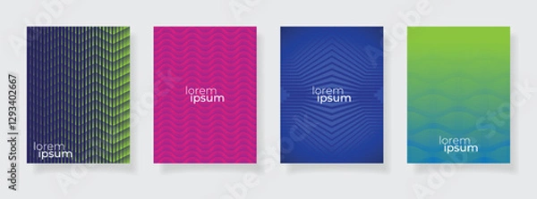 Fototapeta abstract color gradient pattern texture book cover template vector set background business brochure design header
