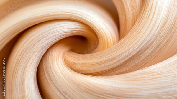 Fototapeta Abstract blonde hair swirl, macro close-up, textured, beautiful