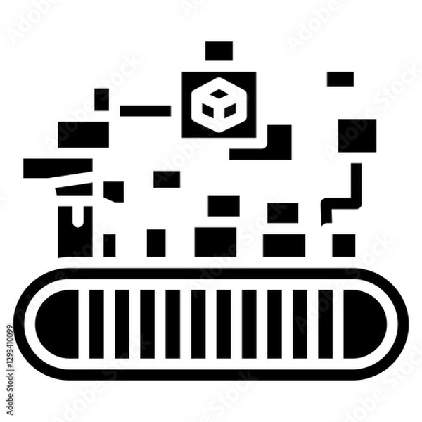 Obraz Sorting Machine Vector Icon