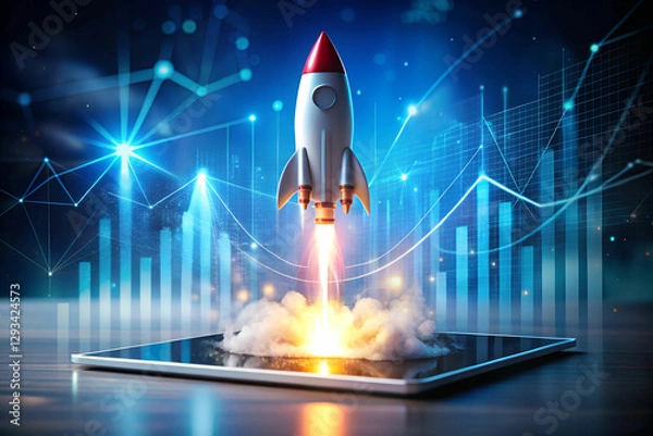 Fototapeta "AI-Powered Business Growth: Digital Insights, Innovation, and Market Expansion"