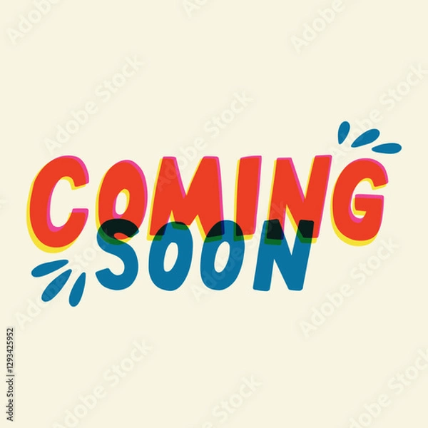 Fototapeta Risograph Coming Soon Retro