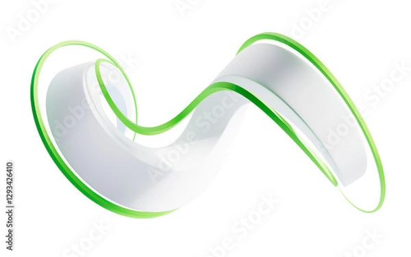Obraz Abstract flowing curve lines, 3d rendering.