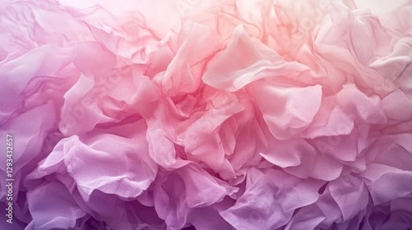 Fototapeta Ethereal fabric folds: Rose and mauve gradient texture 