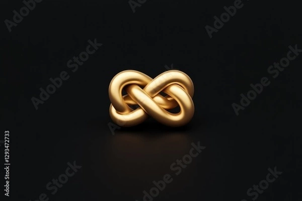Fototapeta Intricate golden knot symbolizing unity, elegance, and timeless