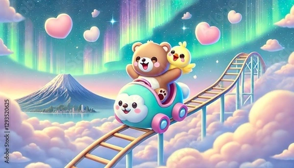 Obraz クマのジェットコースター