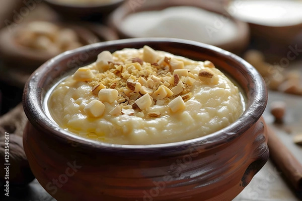 Fototapeta Authentic Srivilliputhur Palkova in Clay Pot: A Traditional South Indian Sweet Delight