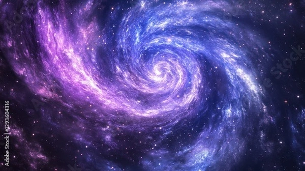Fototapeta Spiral galaxy nebula cosmic swirl, deep space