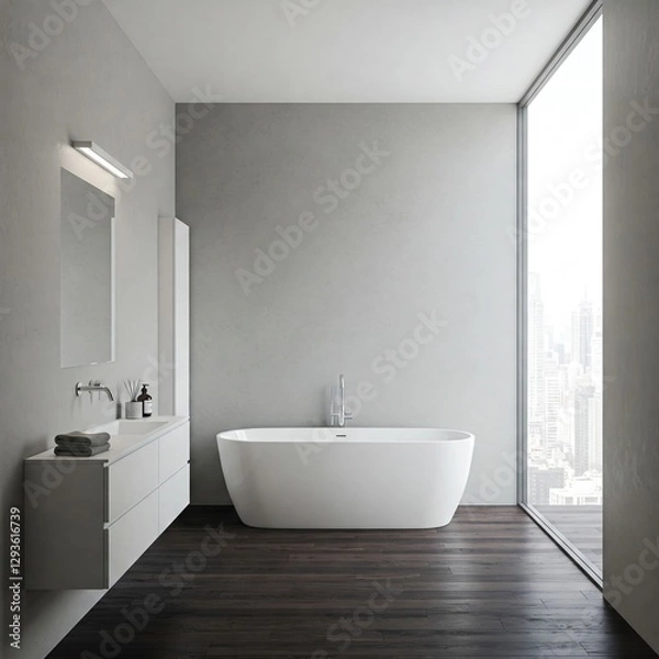 Fototapeta A stylish modern kitchen featuring clean lines, premium materials, and a sophisticated, minimalist design.
