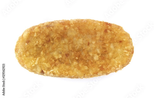 Fototapeta Isolated hash brown on a white background.