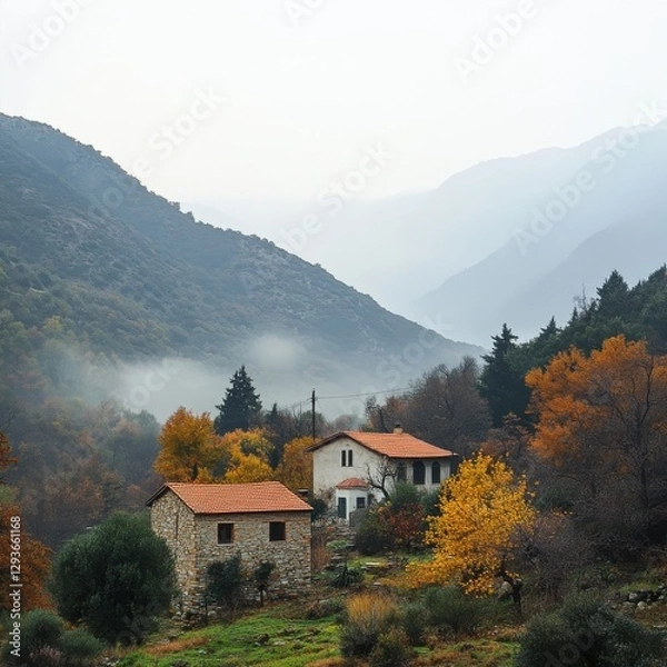 Obraz Mountain scenery in Tzoumerka