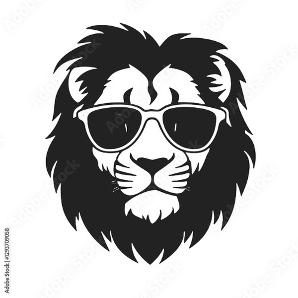 Fototapeta lion head vector illustration