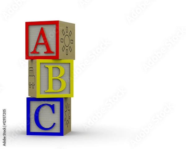 Obraz ABC Blocks Overlapping