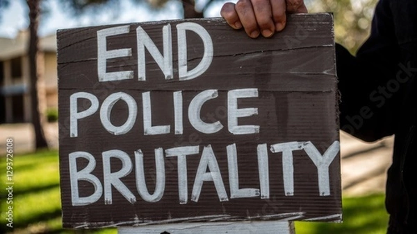 Obraz End Police Brutality Protest Sign