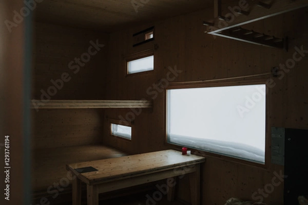 Fototapeta Lapland in the snow, landscapes of pristine snow topped trees and magical golden light in the artic circle. High res photography 