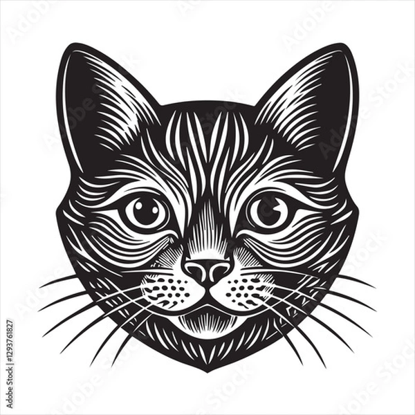 Obraz cat silhouette vector style