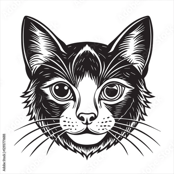 Fototapeta cat silhouette vector style