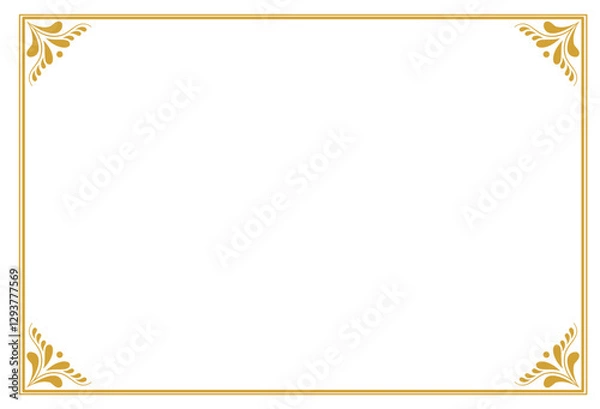 Obraz Elegant Gold Certificate Border Frame Template