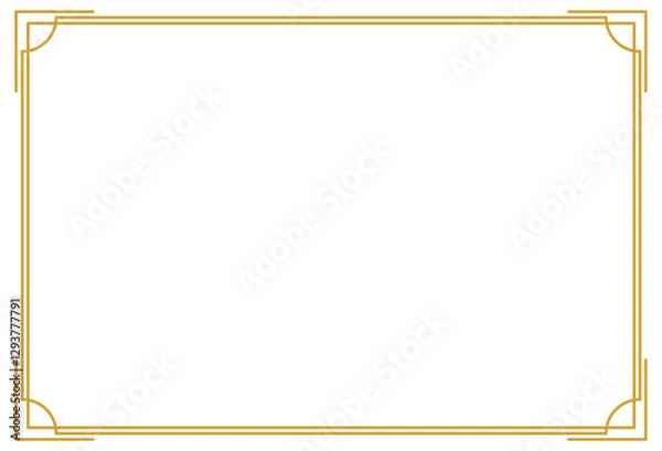 Obraz Elegant Gold Certificate Border Frame Template