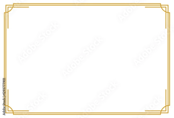Obraz Elegant Gold Certificate Border Frame Template
