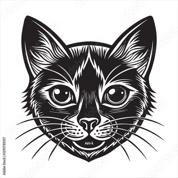 Obraz cat silhouette vector style