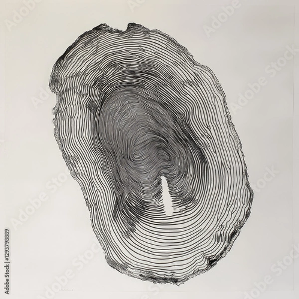 Obraz Abstract tree ring art print