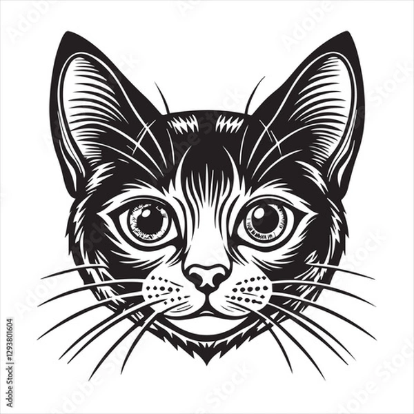 Obraz cat silhouette vector style