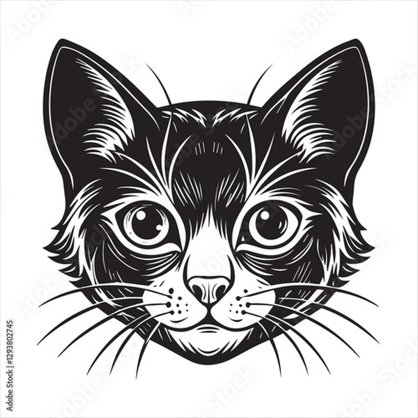 Fototapeta cat silhouette vector style