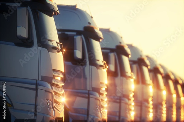 Fototapeta Transport Fleet Sunset