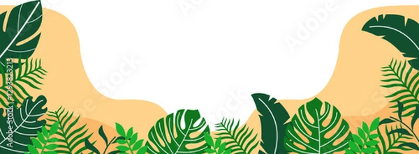 Fototapeta Tropical Corner Border