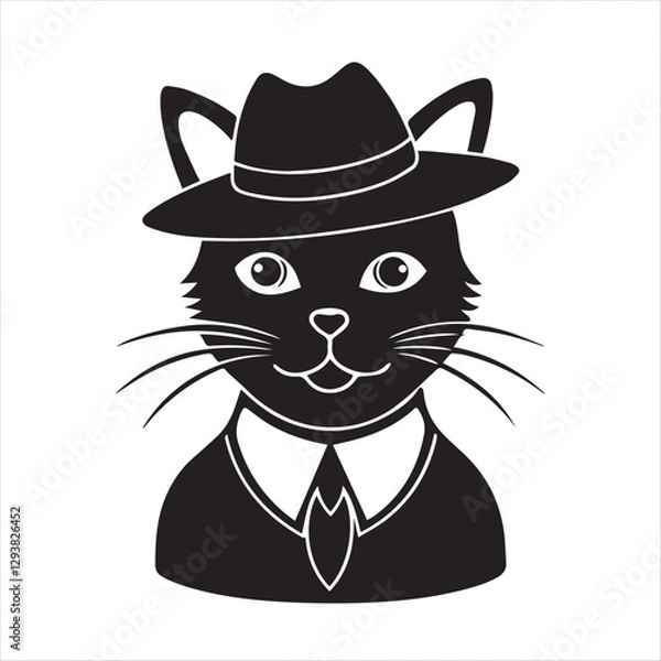 Fototapeta cute cat head