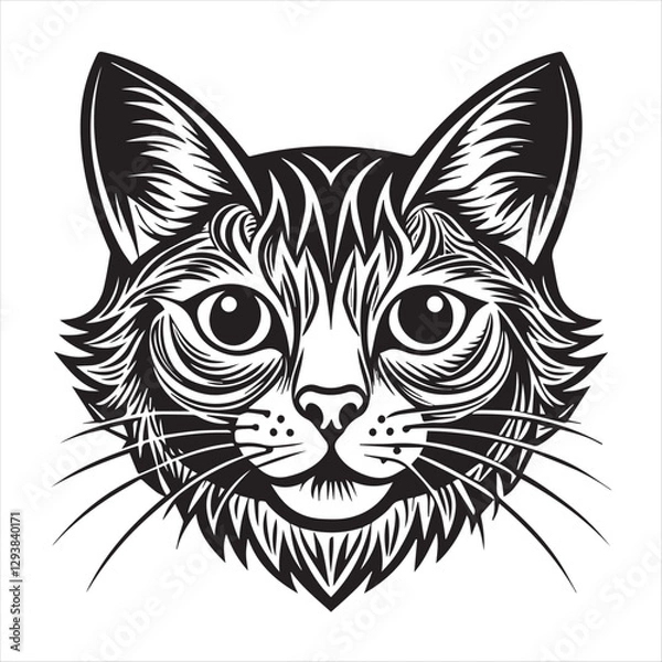 Fototapeta cat silhouette vector style