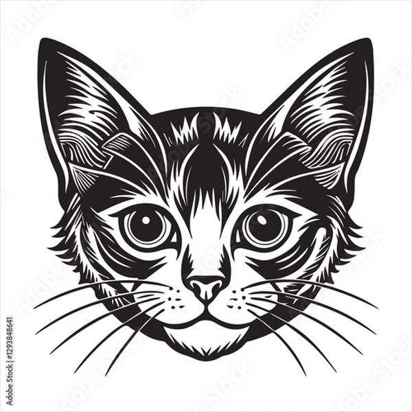 Obraz cat silhouette vector style